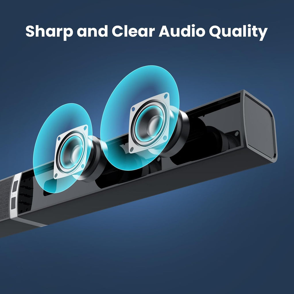 2020D 80W Detachable Sound Bar, Deep Bass Home Theater Audio Speaker