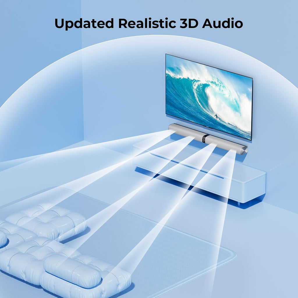 Assistrust 80W 2‑in‑1 Detachable Sound Bar – Bluetooth 5.3, ARC/Opt/AUX, Auto Volume Boost, 3 EQ Modes, 2025 French Design Award Winner – Premium Sound at an Affordable Price