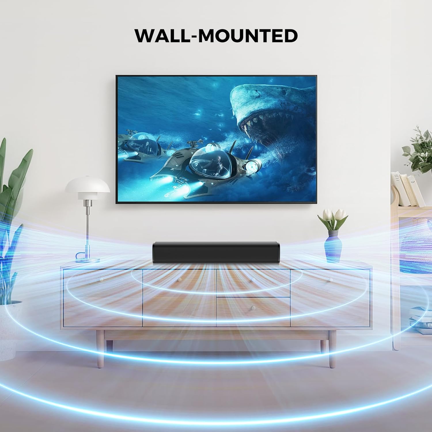 KY mini 50W 17 Inch TV Sound Bar Bluetooth 5.3 Multi Input Home Audio Speaker