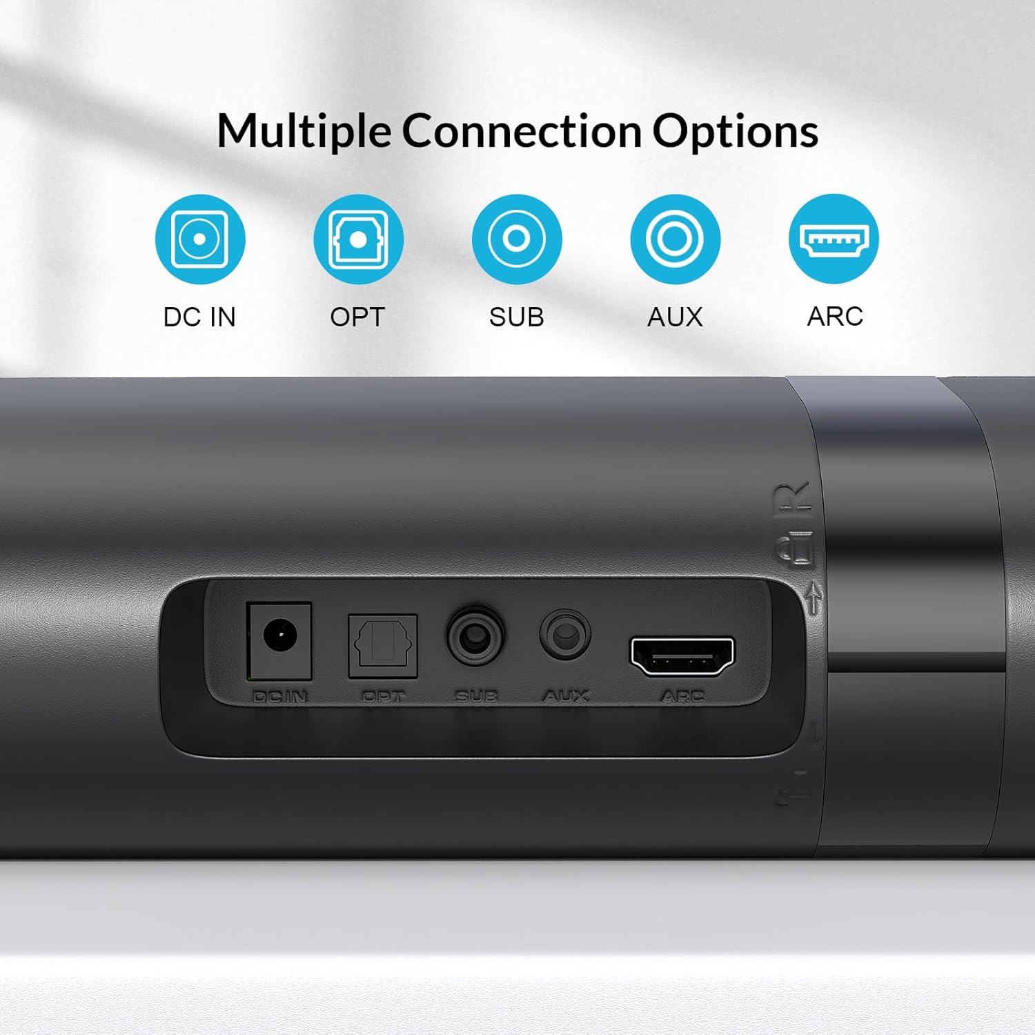 Assistrust 110W Sound Bar with Subwoofer – Adjustable Deep Bass, 3 EQ Modes, Bluetooth 5.0/ARC/Opt/AUX, Detachable Design for TV/PC/Gaming/Projectors – Affordable Premium Home Theater Sound