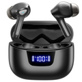 Earbuds Black True Wireless Bluetooth Earbuds, LED Digital Display Bluetooth 5.3 In-Ear Headphones