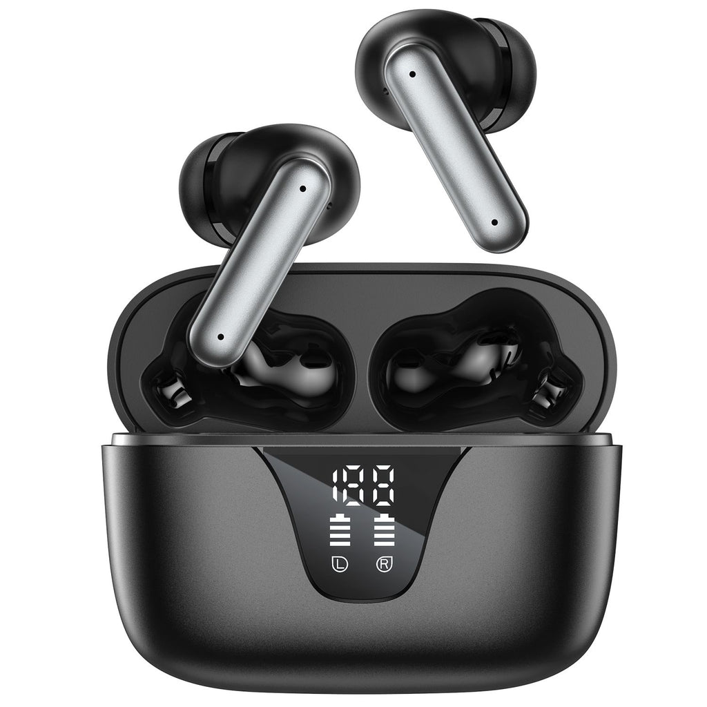 TWS-White LED Display Waterproof Bluetooth Wireless In-Ear Earbuds