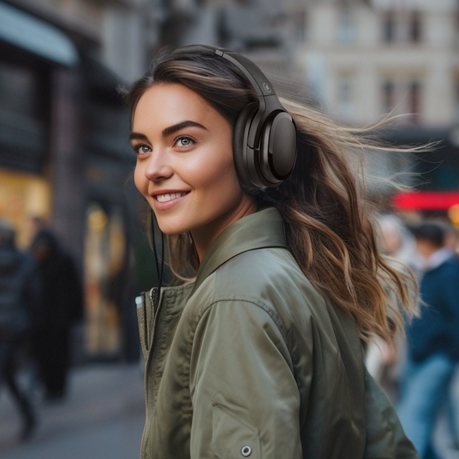 SE7D Hybrid Active Noise Cancelling Wireless Headphones With Case