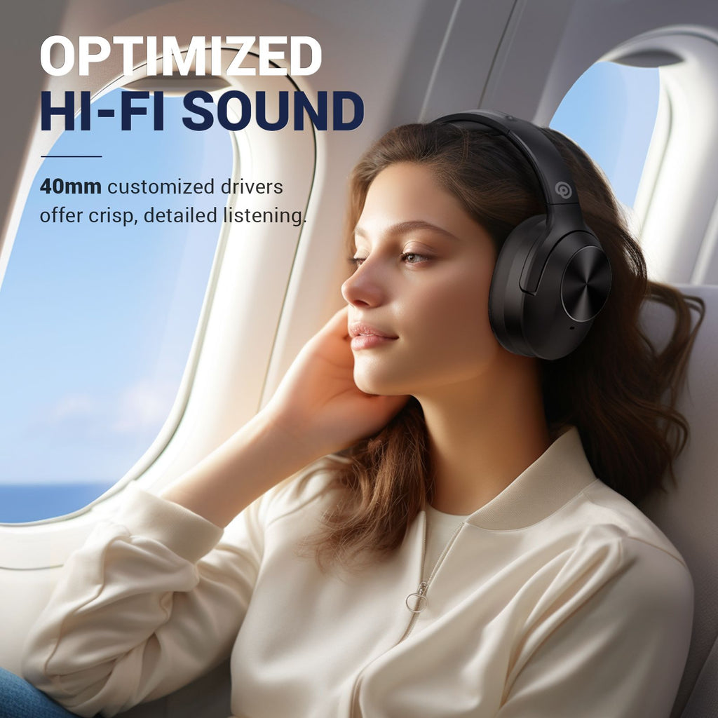 E11 B Hybrid ANC Over-Ear Bluetooth Headphones with Long Playtime