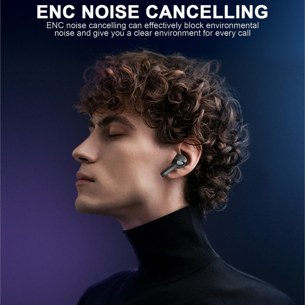 Earbuds Black True Wireless Bluetooth Earbuds, LED Digital Display Bluetooth 5.3 In-Ear Headphones